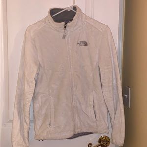 Fuzzy White North Face